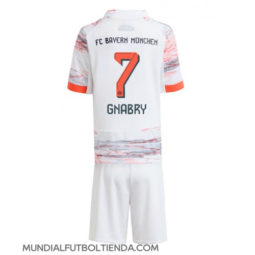 Camiseta Bayern Munich Serge Gnabry #7 Segunda Equipación Replica 2025-26 para niños mangas cortas (+ Pantalones cortos)